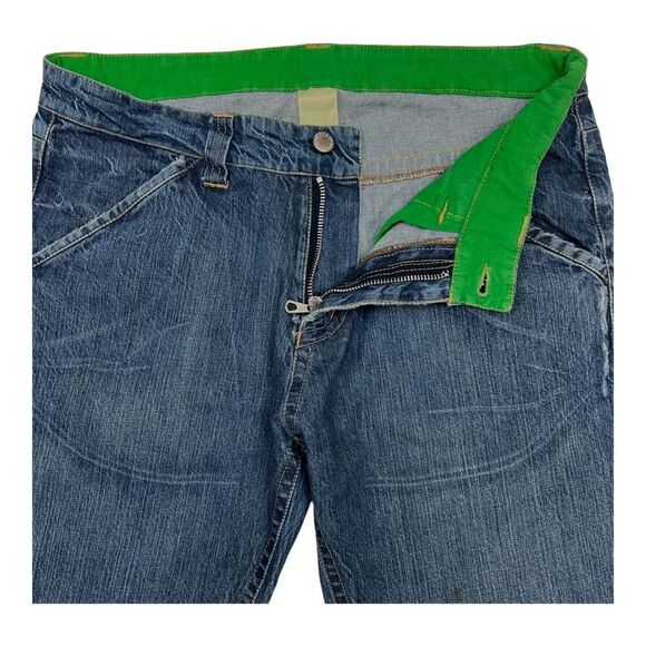 Vintage BLOCK 60 Men’s Blue Cotton Straight Leg Jeans US 33 Made in Italy | $500 - Picture 4 of 14